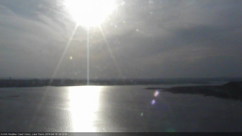 Lake Travis webcam, April 18, 2018 6:05 PM CT