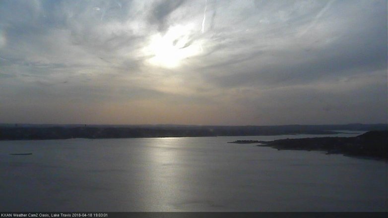 Lake Travis webcam, April 18, 2018 6:10 PM CT