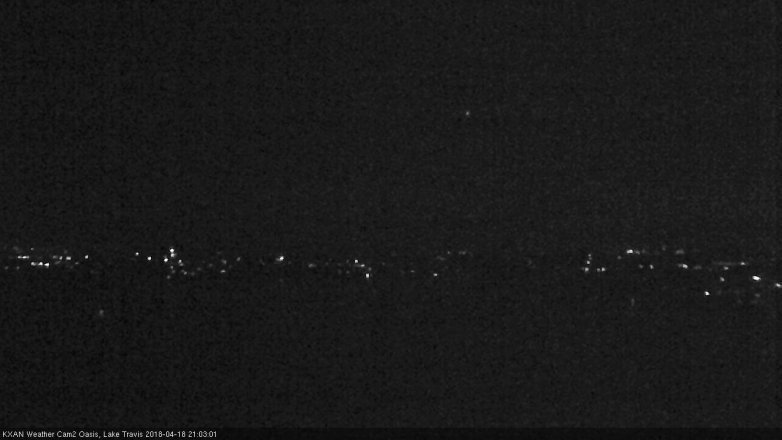 Lake Travis webcam, April 18, 2018 8:30 PM CT