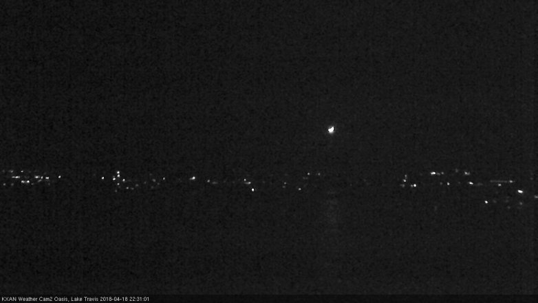 Lake Travis webcam, April 18, 2018 9:40 PM CT