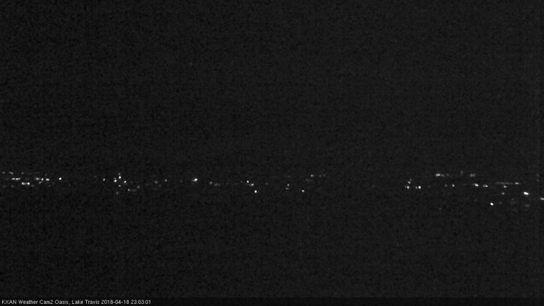 Lake Travis webcam, April 18, 2018 10:10 PM CT