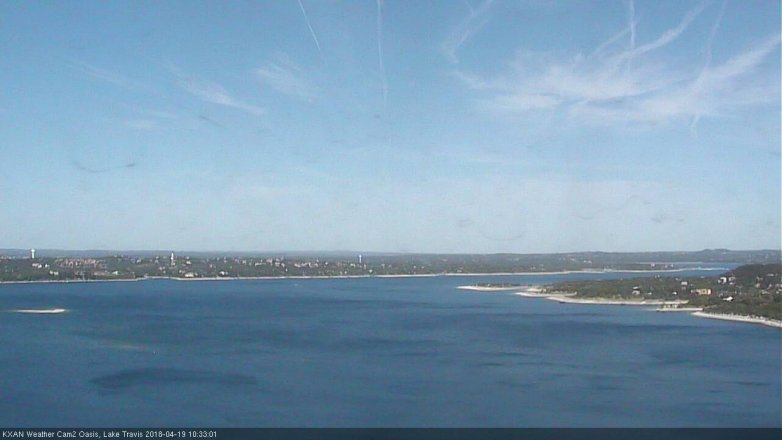Lake Travis webcam, April 19, 2018 9:55 AM CT