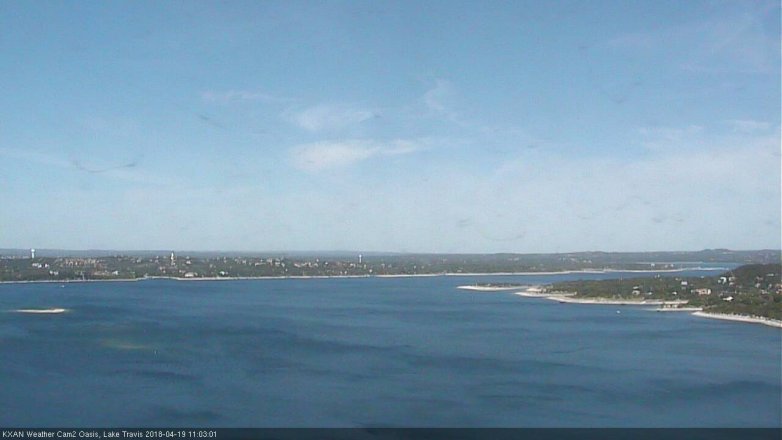 Lake Travis webcam, April 19, 2018 10:20 AM CT