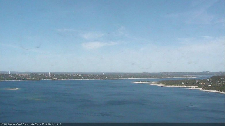 Lake Travis webcam, April 19, 2018 10:25 AM CT