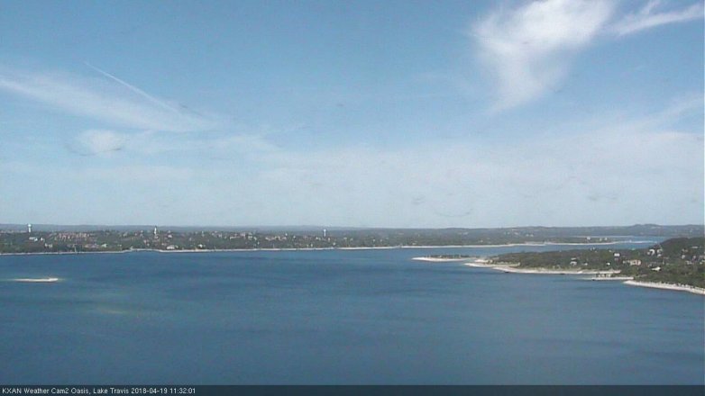 Lake Travis webcam, April 19, 2018 11:00 AM CT