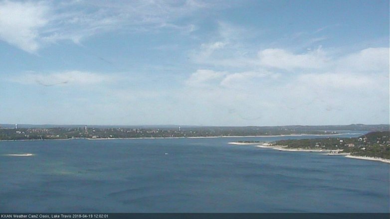 Lake Travis webcam, April 19, 2018 11:15 AM CT