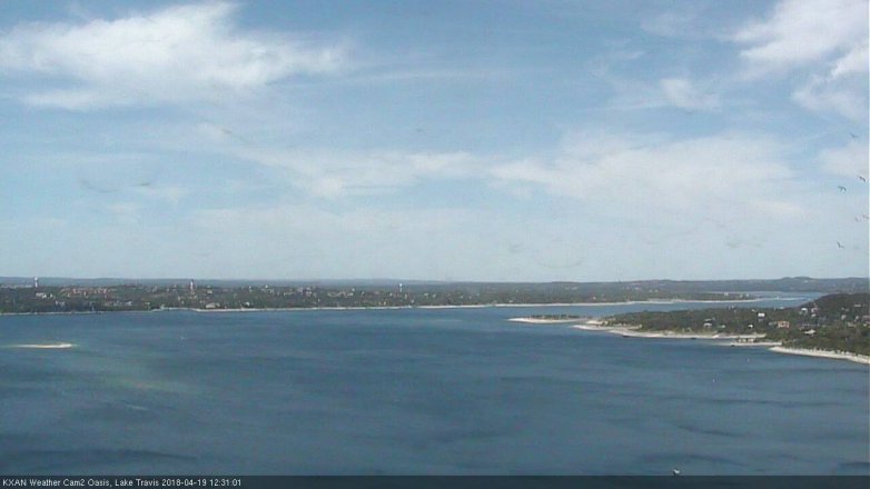 Lake Travis webcam, April 19, 2018 11:50 AM CT