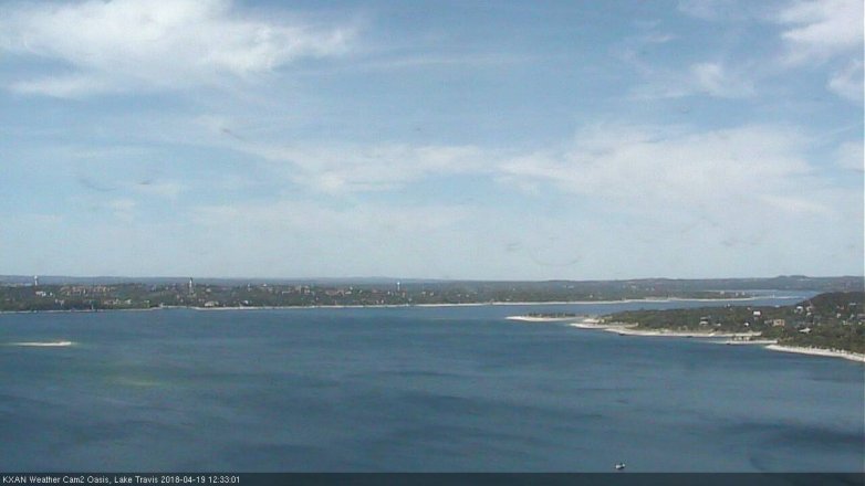 Lake Travis webcam, April 19, 2018 12:05 PM CT