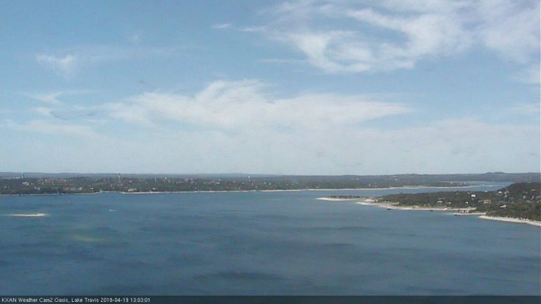 Lake Travis webcam, April 19, 2018 12:20 PM CT