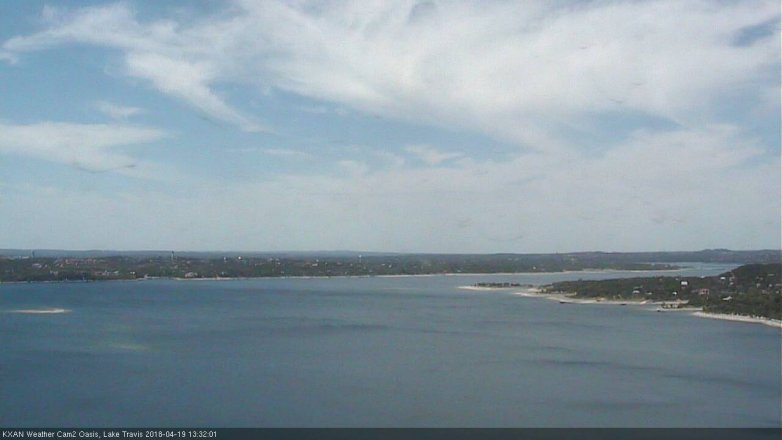 Lake Travis webcam, April 19, 2018 12:35 PM CT