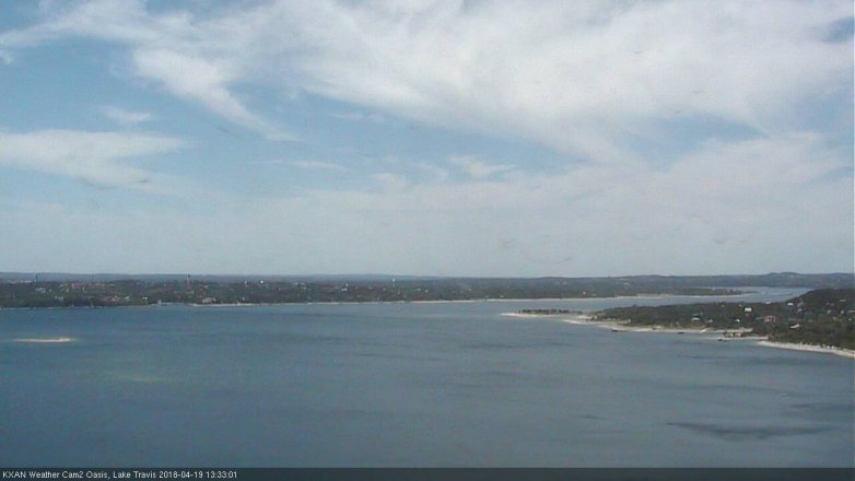 Lake Travis webcam, April 19, 2018 1:05 PM CT