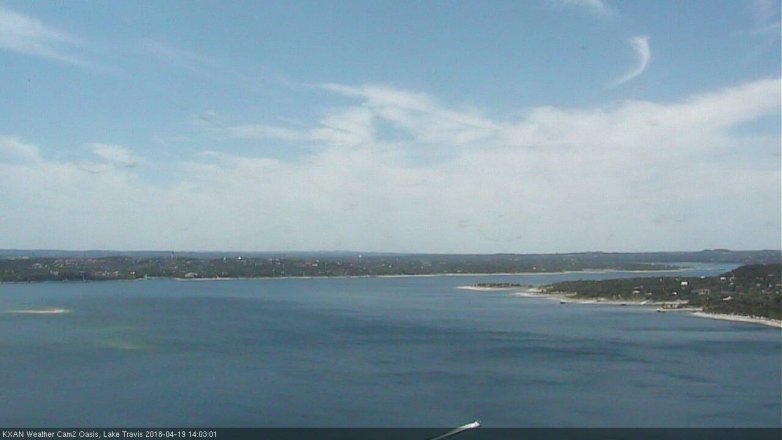 Lake Travis webcam, April 19, 2018 1:15 PM CT
