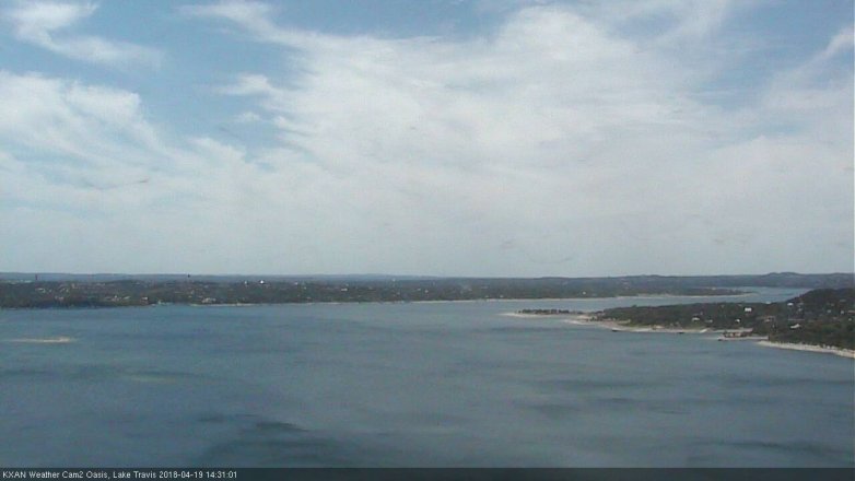 Lake Travis webcam, April 19, 2018 2:00 PM CT