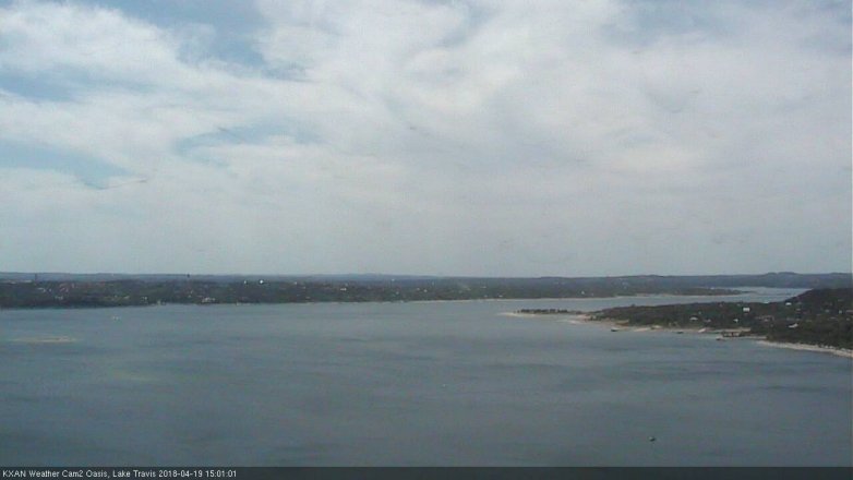 Lake Travis webcam, April 19, 2018 2:20 PM CT