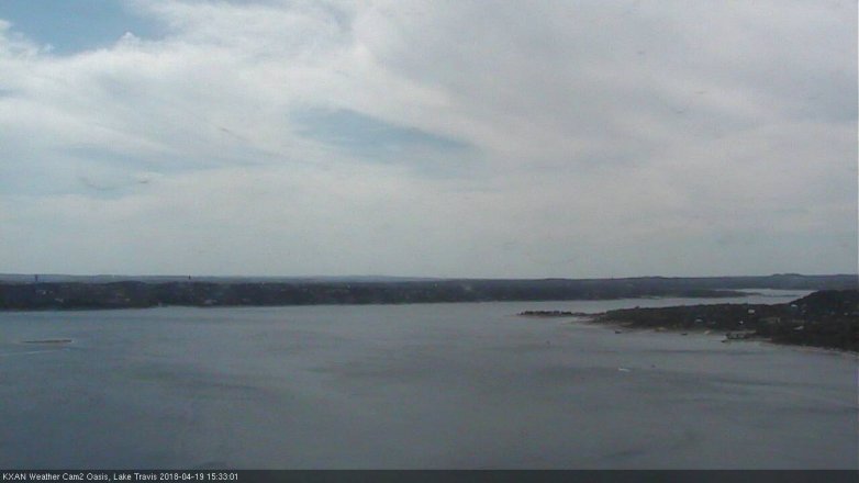 Lake Travis webcam, April 19, 2018 2:50 PM CT
