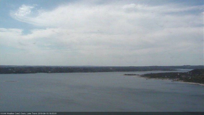 Lake Travis webcam, April 19, 2018 3:10 PM CT