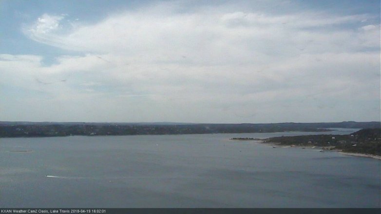 Lake Travis webcam, April 19, 2018 3:30 PM CT