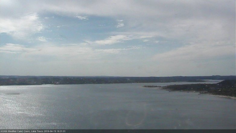 Lake Travis webcam, April 19, 2018 4:00 PM CT