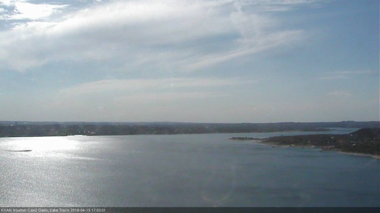 Lake Travis webcam, April 19, 2018 4:10 PM CT