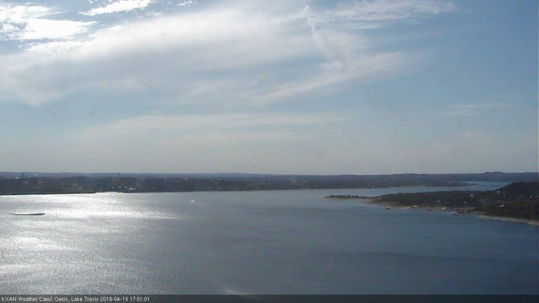 Lake Travis webcam, April 19, 2018 4:30 PM CT