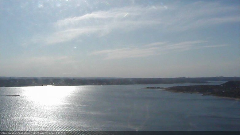 Lake Travis webcam, April 19, 2018 4:50 PM CT