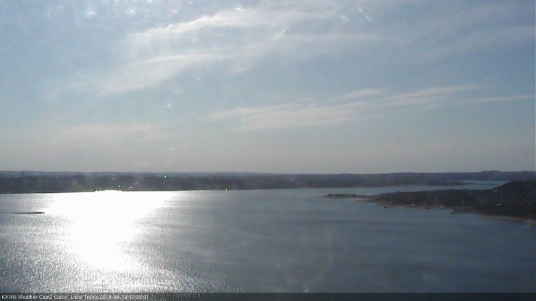 Lake Travis webcam, April 19, 2018 5:05 PM CT