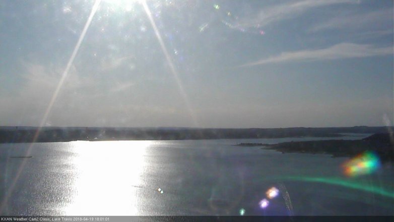 Lake Travis webcam, April 19, 2018 5:25 PM CT