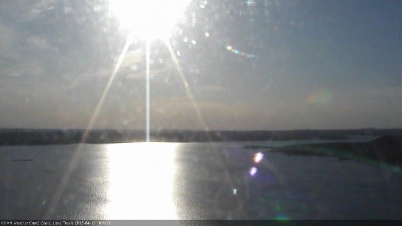 Lake Travis webcam, April 19, 2018 5:40 PM CT