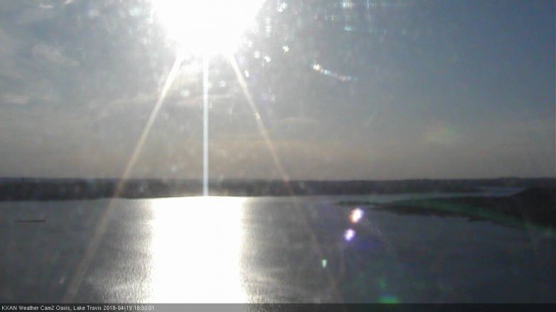 Lake Travis webcam, April 19, 2018 5:50 PM CT
