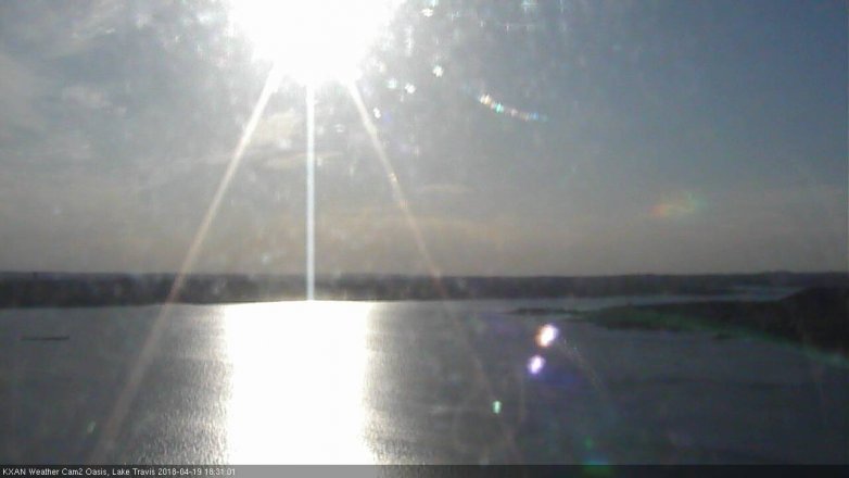 Lake Travis webcam, April 19, 2018 6:00 PM CT