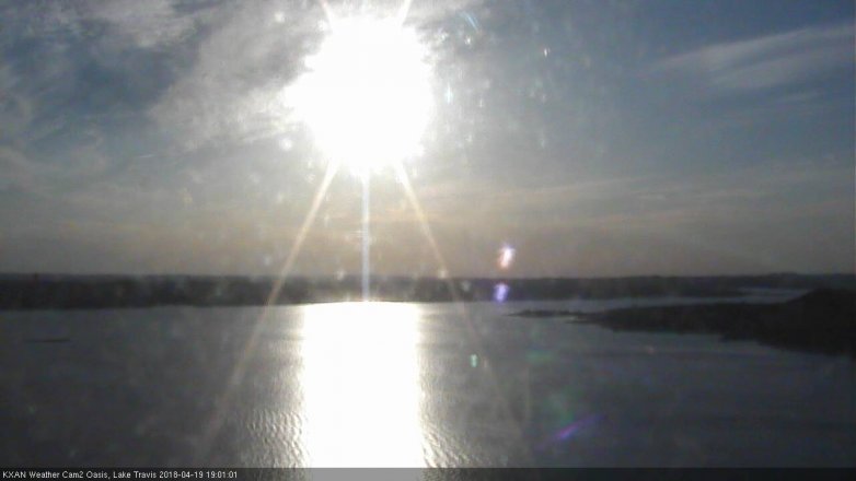 Lake Travis webcam, April 19, 2018 6:15 PM CT