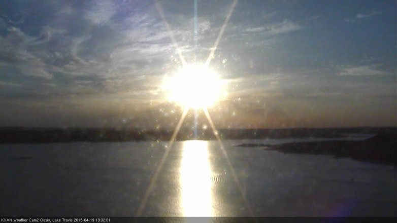 Lake Travis webcam, April 19, 2018 6:40 PM CT