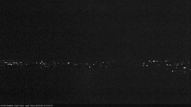 Lake Travis webcam, April 19, 2018 9:20 PM CT