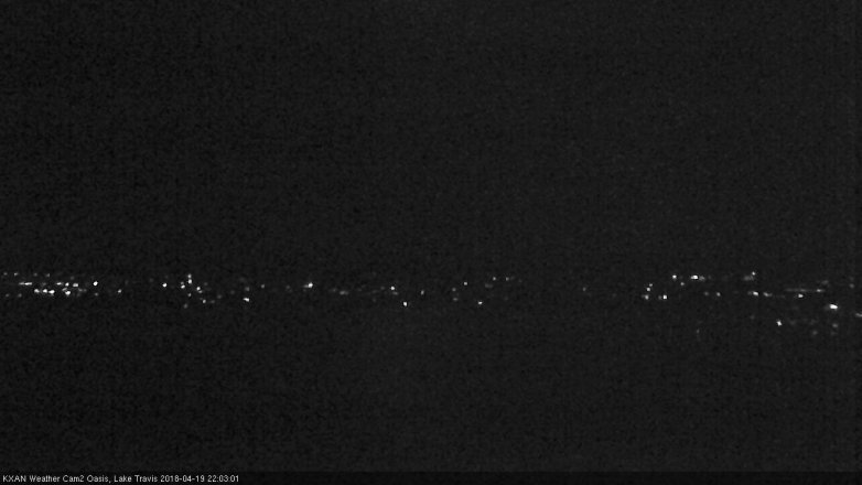 Lake Travis webcam, April 19, 2018 9:25 PM CT