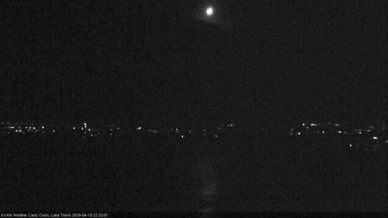 Lake Travis webcam, April 19, 2018 9:50 PM CT