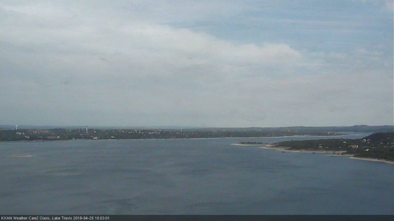 Lake Travis webcam, April 20, 2018 9:15 AM CT