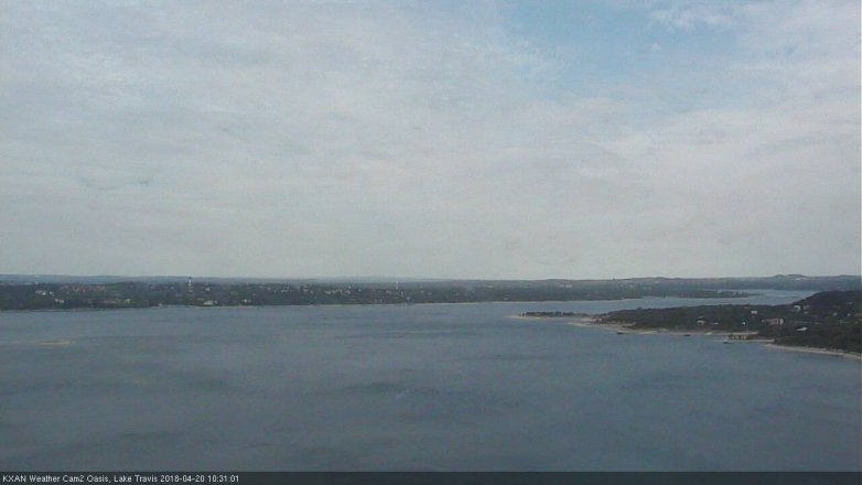 Lake Travis webcam, April 20, 2018 9:45 AM CT