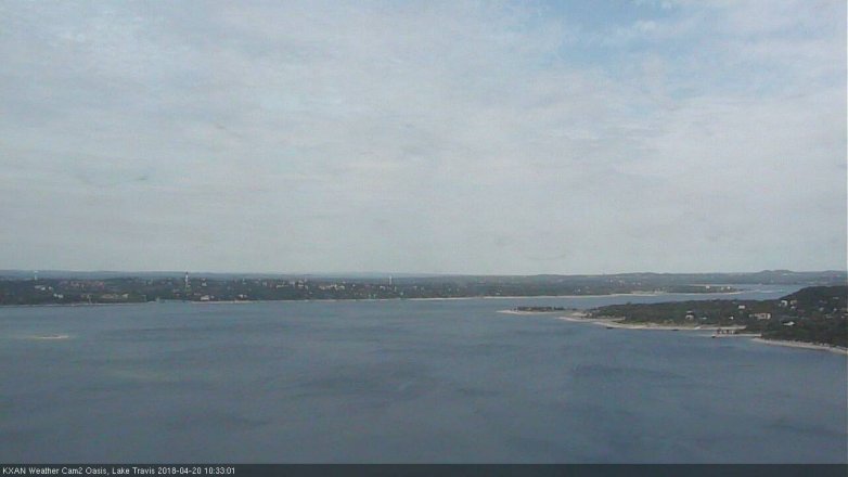Lake Travis webcam, April 20, 2018 9:50 AM CT
