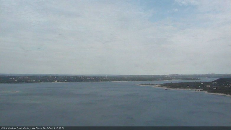 Lake Travis webcam, April 20, 2018 9:55 AM CT