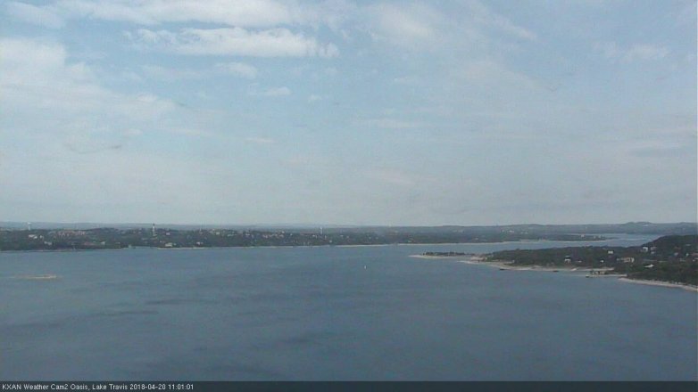 Lake Travis webcam, April 20, 2018 10:10 AM CT