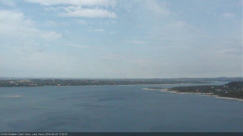 Lake Travis webcam, April 20, 2018 10:15 AM CT