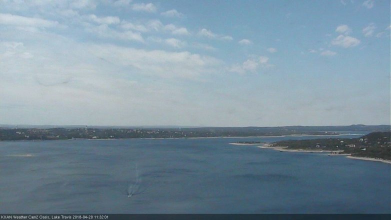 Lake Travis webcam, April 20, 2018 10:55 AM CT