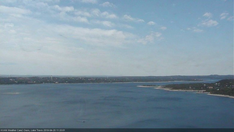 Lake Travis webcam, April 20, 2018 11:05 AM CT