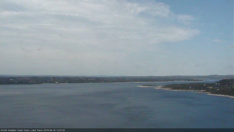 Lake Travis webcam, April 20, 2018 11:20 AM CT