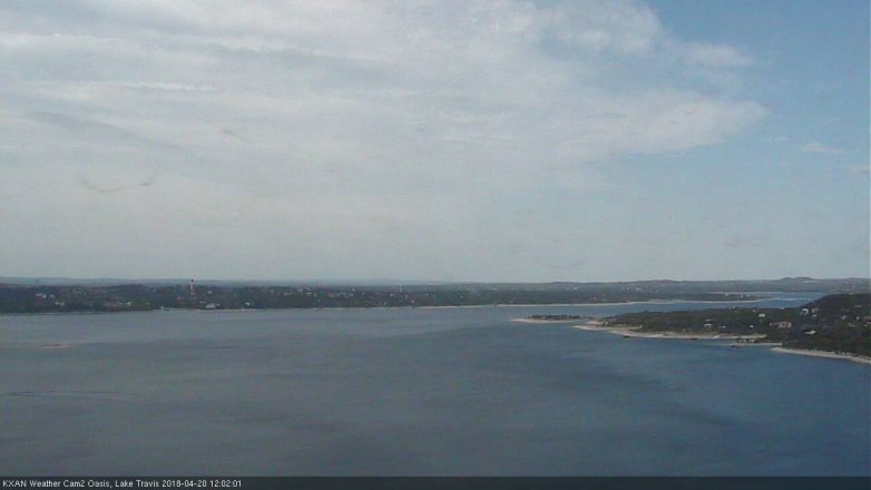 Lake Travis webcam, April 20, 2018 11:25 AM CT