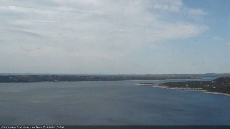 Lake Travis webcam, April 20, 2018 11:35 AM CT