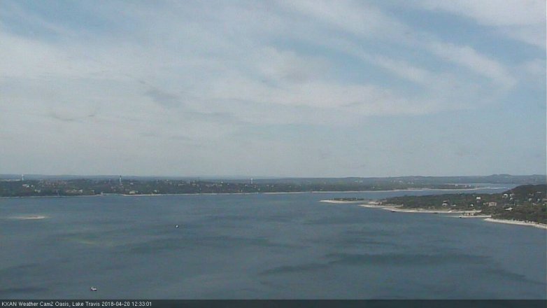 Lake Travis webcam, April 20, 2018 12:05 PM CT