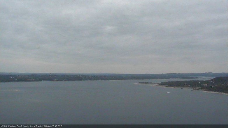 Lake Travis webcam, April 20, 2018 2:40 PM CT