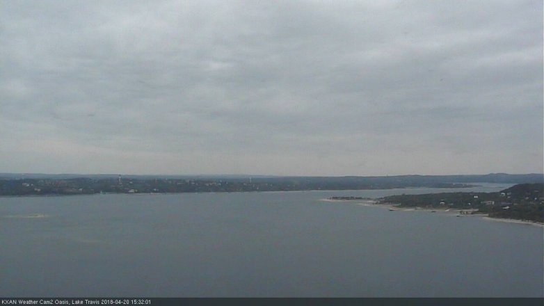 Lake Travis webcam, April 20, 2018 2:45 PM CT