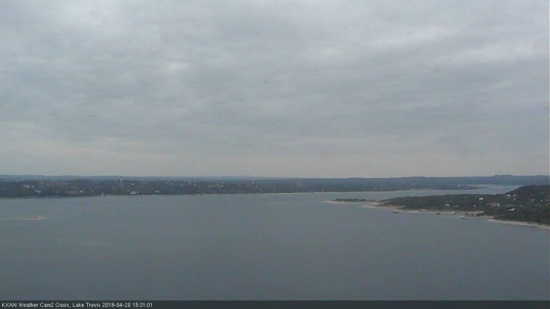 Lake Travis webcam, April 20, 2018 2:55 PM CT